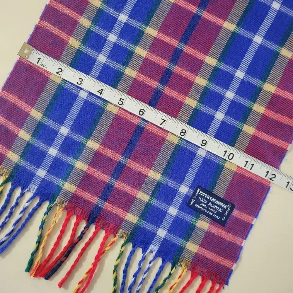 Super Cashmore Plaid Acrylic Tartan Oblong Scarf